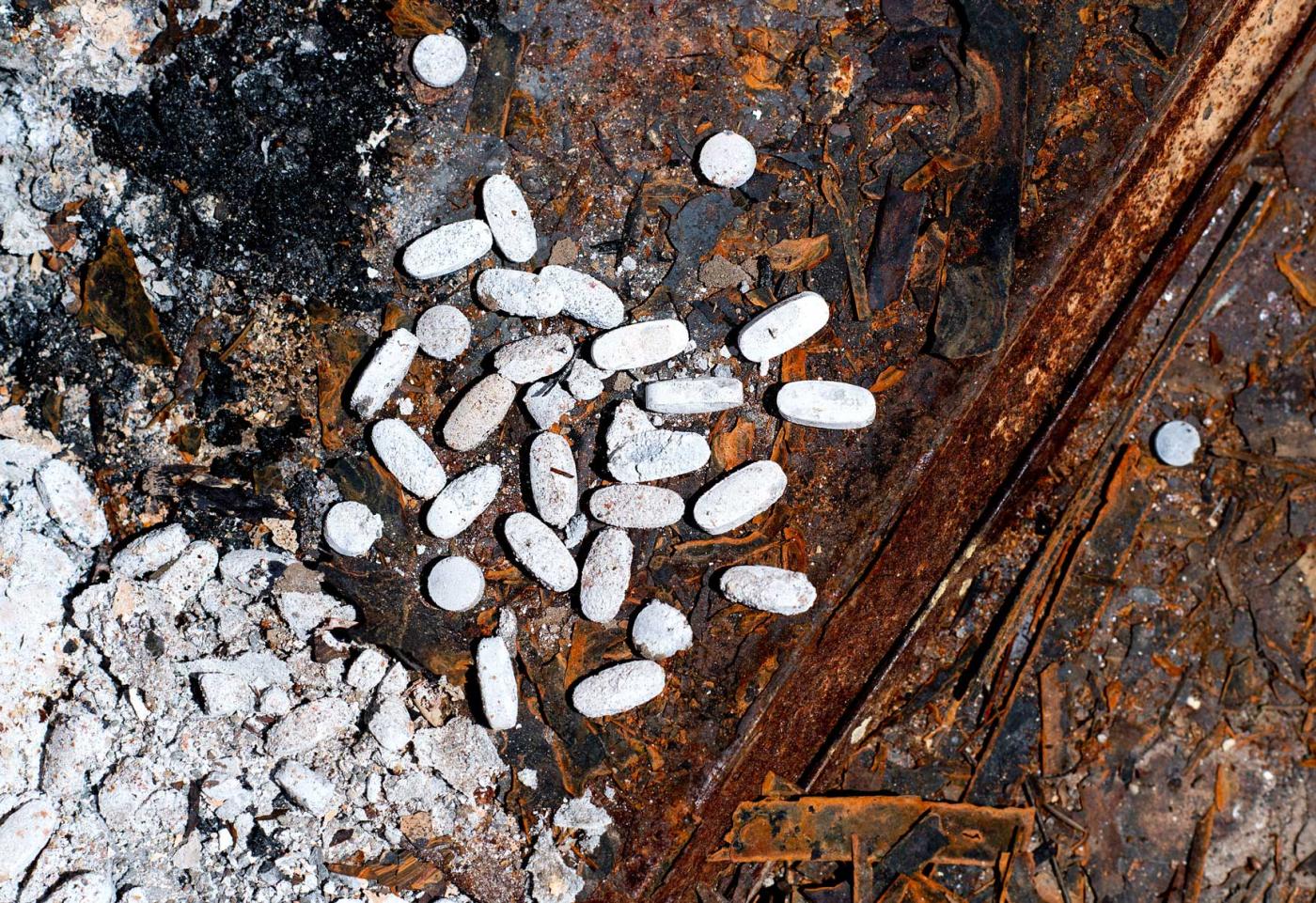 Burned pills